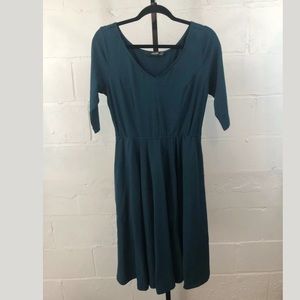 Eshakti Fit & Flare Dress Dark Teal 3/4 Sleeve